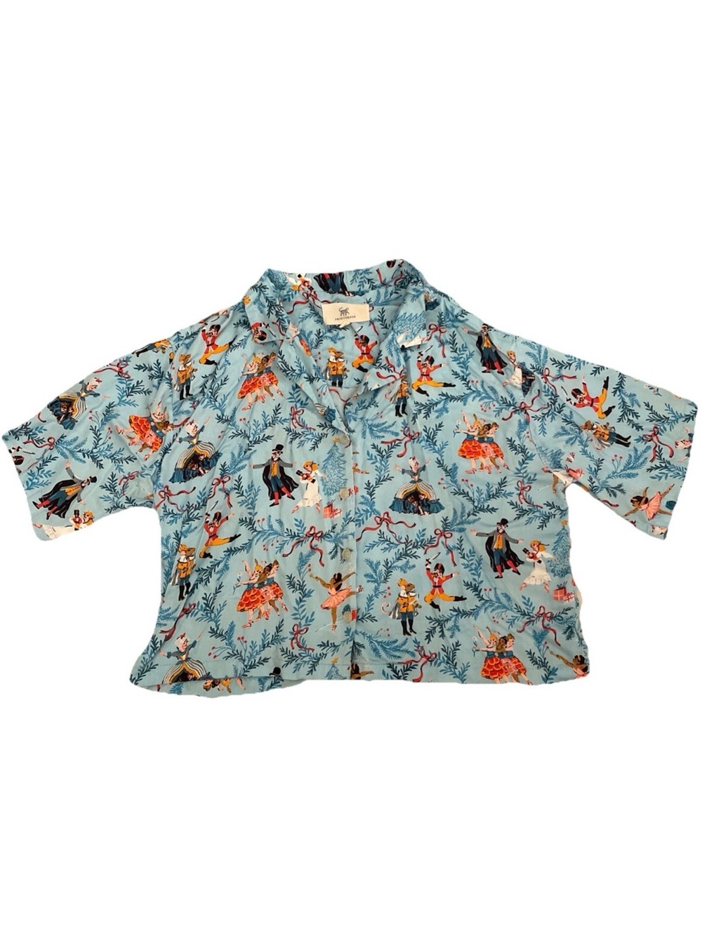 Printfresh Small Nutcracker Dreams Short Sleeve Pajama Top ONLY
